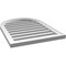 Ekena Millwork Round Top Surface Mount PVC Gable Vent: Functional, w/ 2"W x 1-1/2"P Brickmould Frame, 22"W x 30"H GVPRT22X3002SF - alternate 5